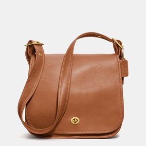 ❌SOLD❌ Coach Large ReEdition Stewardess Bag in brass/tan